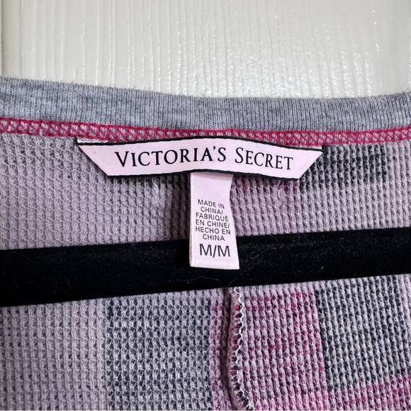 Victoria’s Secret Waffle Patterned Checkered Romper Onesie Women's Medium - Picture 3 of 10